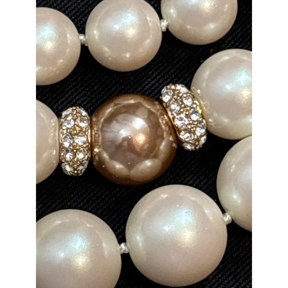 Vintage Kate Spade Faux Pearl Multi Strand Necklace - Picture 5 of 10